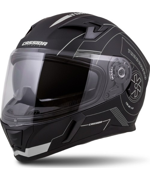 Viso veido šalmai Cassida: Moto šalmas Cassida Integral 3.0 Turbohead