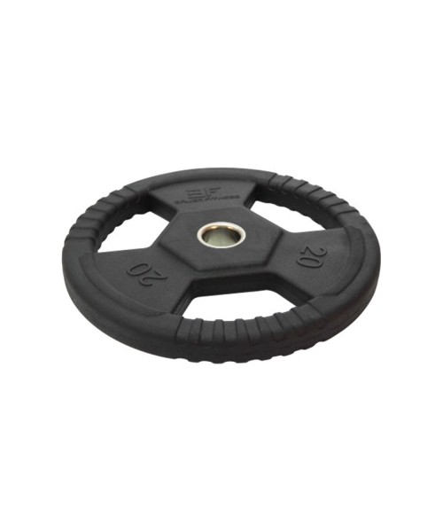 50 mm - Plieniniai svoriai padengti guma Bauer Fitness: Gumuotas svoris su rankenomis Bauer Fitness Premium 20kg (50mm)
