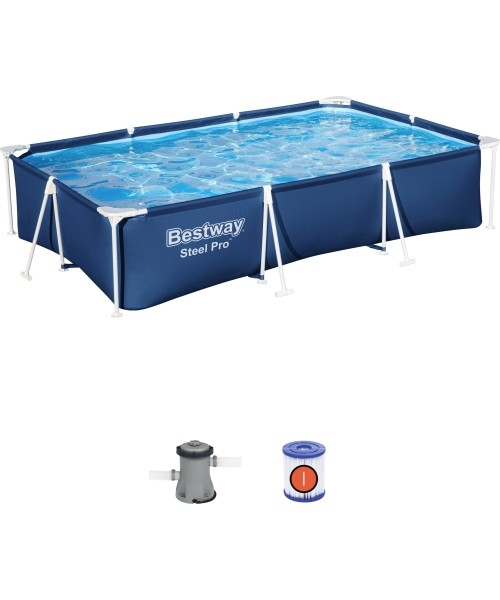 Viršžeminiai baseinai Bestway: Baseino rėmas 300x201x66cm Deluxe 3 in 1 BESTWAY