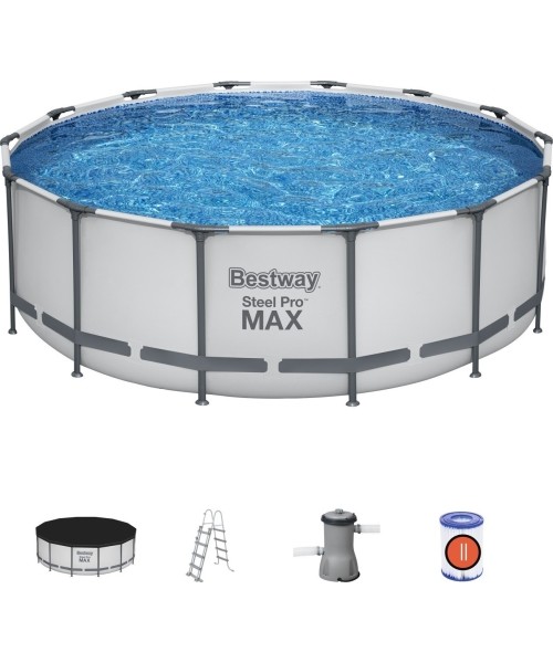 Above Ground Pools Bestway: Rėminis baseinas 14 FT 427 x 122 cm STEEL PRO MAX BESTWAY