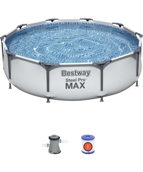 Above Ground Pools Bestway: Stovas baseinui 10 pėdų 305x76cm SteelPRO 3 in 1 BESTWAY