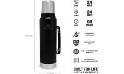 Termosai Stanley: Termosas Stanley Classic Legendary 1L, juodas