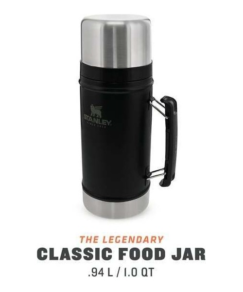 Thermoses Stanley: Termosas maistui Stanley Classic Legendary 0.94L, juodas