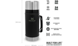 Thermoses Stanley: Termosas maistui Stanley Classic Legendary 0.94L, juodas
