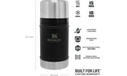 Thermoses Stanley: Termosas maistui Stanley Classic Legendary 0.7L, juodas