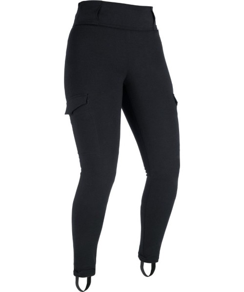Moteriškos tekstilinės motociklininkų kelnės Oxford: Women’s Motorcycle Leggings Oxford Super Cargo Black