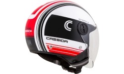 Motorcycle Helmet Cassida Handy Metropolis Black/White/Red