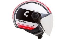 Motorcycle Helmet Cassida Handy Metropolis Black/White/Red