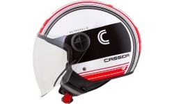 Motorcycle Helmet Cassida Handy Metropolis Black/White/Red