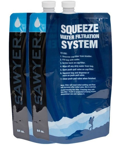 Collapsible Bottles Sawyer: Squeeze Pouch Sawyer SP114 2L - 2 dalių rinkinys
