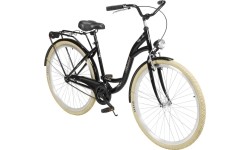 Dviračiai jaunimui ir suaugusiems : Dviratis AZIMUT City Lux 28" 2023 black-cream