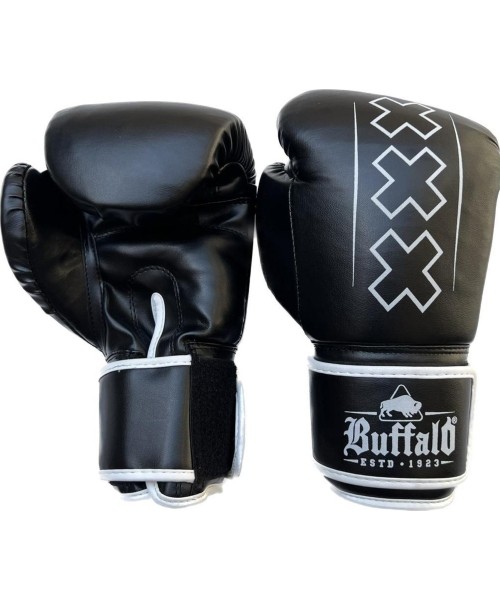 "Buffalo Outrage" bokso pirštinės juodai baltos 10oz