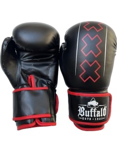 Bokso pirštinės Buffalo Outrage, juodos ir raudonos, 12 oz