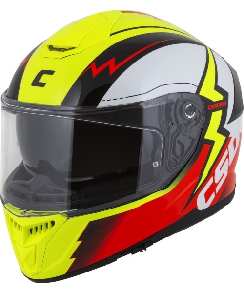 Viso veido šalmai Cassida: Motorcycle Helmet Cassida Integral GT 2.1 Flash Fluo Yellow/Fluo Red/Black/White