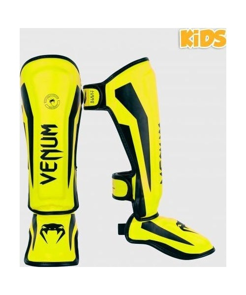 Venum Elite Shin Guards Kids - Exclusive - Neo Yellow