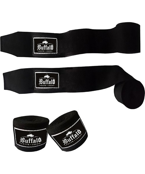 Boxing Wraps & Gel Undergloves Buffalo: "Buffalo" rankų apvyniojimas 350 cm juoda