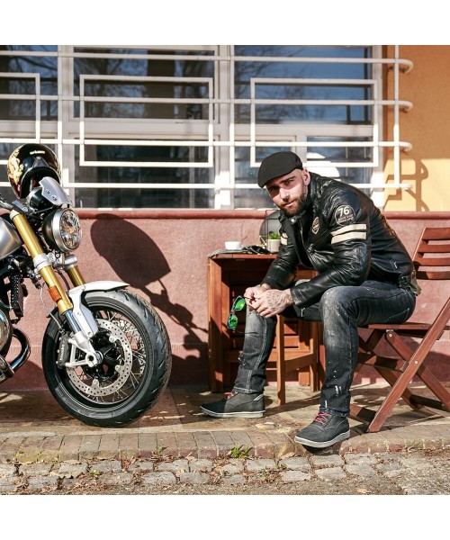 W-TEC: Vyriška moto striukė Jacket W-TEC Milano odinė