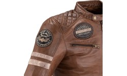 W-TEC: Vyriška moto striukė Jacket W-TEC Milano odinė