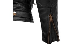 W-TEC: Men’s Leather Motorcycle Jacket W-TEC Urban Noir