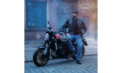 W-TEC: Leather Motorcycle Jacket W-TEC Elcabron