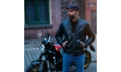 W-TEC: Leather Motorcycle Jacket W-TEC Elcabron