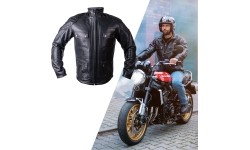 W-TEC: Leather Motorcycle Jacket W-TEC Valebravo