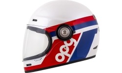 Full Face Helmets Cassida: Motorcycle Helmet Cassida Fibre OPG White/Blue/Red