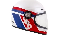 Full Face Helmets Cassida: Motorcycle Helmet Cassida Fibre OPG White/Blue/Red