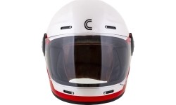 Full Face Helmets Cassida: Motorcycle Helmet Cassida Fibre OPG White/Blue/Red