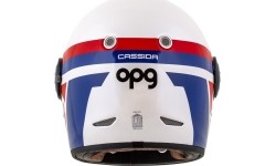 Full Face Helmets Cassida: Motorcycle Helmet Cassida Fibre OPG White/Blue/Red