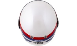 Full Face Helmets Cassida: Motorcycle Helmet Cassida Fibre OPG White/Blue/Red
