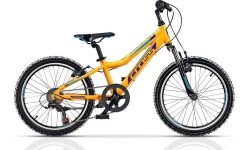 Vaikiški dviratukai ir triratukai : CROSS Speedster Girl 20" 6G dydis 10" (26cm) (geltona/juoda/violetinė)