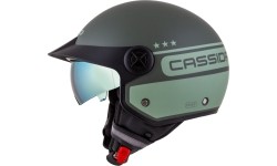 Motorolerių šalmai Cassida: Motociklininko šalmas "Cassida Handy Plus Chief" matinės žalios/tamsiai žalios spalvos
