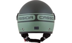 Motorolerių šalmai Cassida: Motociklininko šalmas "Cassida Handy Plus Chief" matinės žalios/tamsiai žalios spalvos