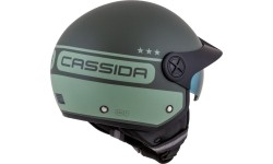 Motorolerių šalmai Cassida: Motociklininko šalmas "Cassida Handy Plus Chief" matinės žalios/tamsiai žalios spalvos