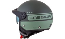 Motorolerių šalmai Cassida: Motociklininko šalmas "Cassida Handy Plus Chief" matinės žalios/tamsiai žalios spalvos