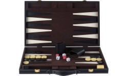 Backgammon, Chess, Checkers Buffalo: Nardų rinkinys Buffalo, juodas, 46 x 30 cm
