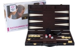 Backgammon, Chess, Checkers Buffalo: Nardų rinkinys Buffalo, juodas, 46 x 30 cm