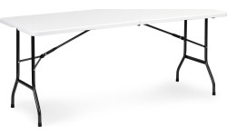 Tables ModernHOME: Maitinimo stalas 180 cm + 2 suolai banketinis rinkinys baltas
