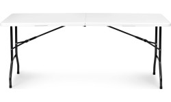 Tables ModernHOME: Maitinimo stalas 180 cm + 2 suolai banketinis rinkinys baltas