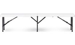 Tables ModernHOME: Maitinimo stalas 180 cm + 2 suolai banketinis rinkinys baltas