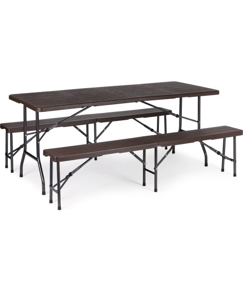 Stalai ModernHOME: Maitinimo stalas 180 cm + 2 suolai banketinis komplektas