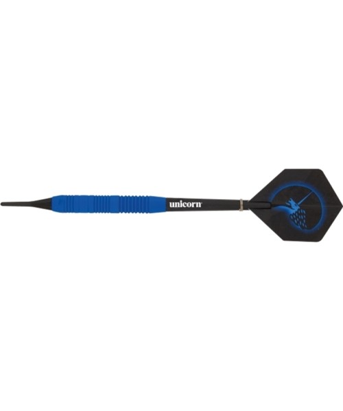 Darts Unicorn: Strėlytė Unicorn Core Plus gumuotas žalvaris mėlynas – 3 vnt,