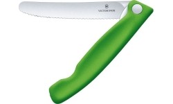 Medžiokliniai ir išgyvenimo peiliai : Peilis Victorinox Swiss Classic sulankstomas, dantytas, žalias