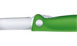 Medžiokliniai ir išgyvenimo peiliai : Peilis Victorinox Swiss Classic sulankstomas, dantytas, žalias