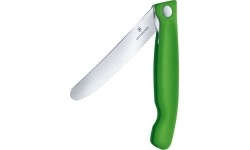 Medžiokliniai ir išgyvenimo peiliai : Peilis Victorinox Swiss Classic sulankstomas, dantytas, žalias