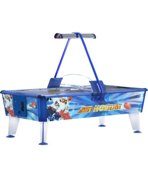 Oro ritulio stalai : Komercinis "Airhockey Gold", 199x107x81 cm, mėlynai baltas, skirtas komerciniam naudojimui, monetų tikri...