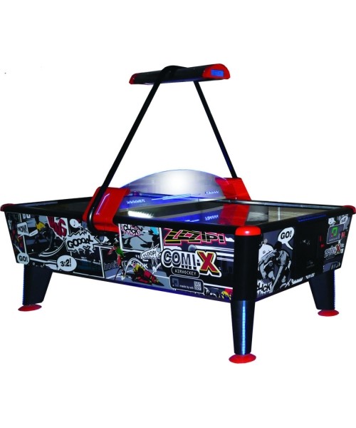 Oro ritulio stalai : "Airhockey Comix", juoda-mėlyna-raudona, skirtas komerciniam naudojimui, 199x107x81 cm, monetų tikrintuv...