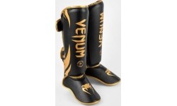 Leg Protection Venum: "Venum Challenger" blauzdų apsaugos - juodos/auksinės