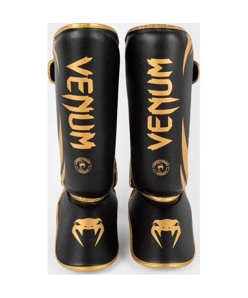 Leg Protection Venum: "Venum Challenger" blauzdų apsaugos - juodos/auksinės